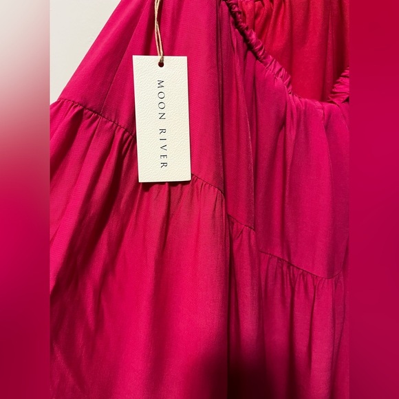 NWT Moon River Women's Pink Halter Neck Cut-Out Midi Dress Size L - Picture 8 of 9